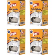 Ernet Naftalin Tablet 100 gr 4'lü Temizlik Ürünü Beyaz Renkli Koku Giderici Etki