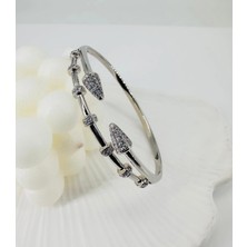 Hsc Bilişim Rodyum Zirkon Taşlı Pirinç Xuping Bileklik 5.6 mm - KBL0220