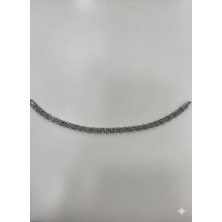 Hsc Bilişim Rodyum Çelik Erkek Çelik Bileklik Boy 21.5 cm / En 0.6 mm - EBL0043