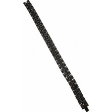 Hsc Bilişim Siyah Çelik Erkek Çelik Bileklik Boy 21.5 cm / En 1.2 cm - EBL0061