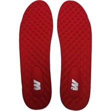 Cem Pekşen Wildbull Memory Foam Şok Emici, Ark ve Topuk Destekli Unisex Kırmızı Hafızalı Tabanlık