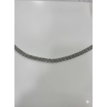 Hsc Bilişim Rodyum Çelik Erkek Çelik Bileklik Boy 21.5 cm / En 0.8 mm - EBL0037