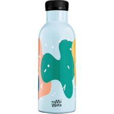 Mamawata Confetti Pipetli Çocuk Termos Matara 470 ml Paslanmaz Çelik Sızdırmaz Yalıtımlı Suluk