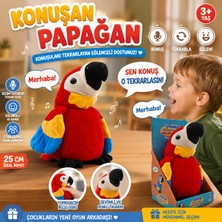 Trust Store Konuşulanı Tekrarlayan Eğlenceli Interaktif Oyuncak Papağan Peluş 25 cm