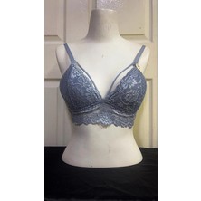 Koza Kadın Desteksiz Ipli Soft Bralet Sütyen-Gri