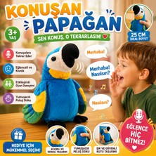 Trust Store Konuşulanı Tekrarlayan Eğlenceli Interaktif Oyuncak Papağan Peluş 25 cm