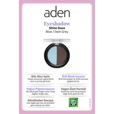 Karahanbey Aden Eyeshadow Shine Duos - Işıltılı Göz Farı Ikilisi Dark Grey(Mavi Koyu Gri)