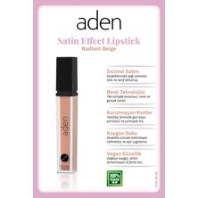 Karahanbey Aden Satin Effect Lipstick - Saten Etkili Likit Ruj 01 Radiant Beige(Işıltılı Bej)