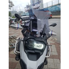 Zeus Motor 2019-2024 Bmw R 1250 Gs Adventure Uyumlu Uzun Ön Cam Koyu Füme
