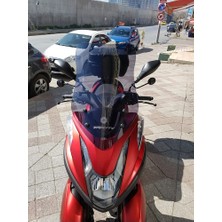 Zeus Motor 2014-2024 Yamaha Tricity 125 Uyumlu Uzun Ön Cam Koyu Füme