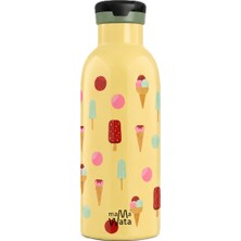 Mamawata Ice Cream Pipetli Çocuk Termos Matara 470 ml Paslanmaz Çelik Sızdırmaz Yalıtımlı Suluk
