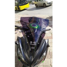 Zeus Motor 2012-2016 Kawasaki Er-6 F Uyumlu Ön Cam Koyu Füme