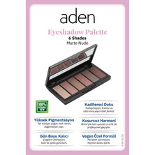 Karahanbey Aden Eyeshadow Palette 6 Shades - 6'lı Göz Farı Paleti Matte Nude(Kadife Bej)