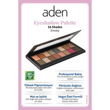Karahanbey Aden Eyeshadow Palette 16 Shades - Göz Farı Paleti 16'lı Smokey(Dumanlı)