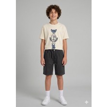 Erkek Çocuk Pamuklu T-Shirt Dokuma Şort Alt Üst Takım