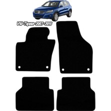 Gian Fabio Falleri Lacasa Vw Tiguan (2007-2015) Uyumlu Renkli Biye-Silikon Topukluklu Premium Velur Halı Paspas