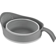 Premini Katlanabilir Pratik Pirinç Süzgeci Yer Kaplamaz- Saplı Akordiyon Tasarım, Bpa Içermez, Kamp ve Karavan Uyumlu (2250 Ml) - Mutfak Düzeni Için Pratik ve