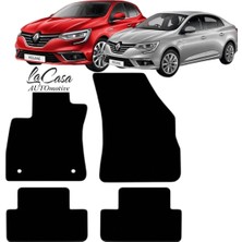 Gian Fabio Falleri Lacasa Renault Megane 4 Uyumlu Lacasa Velur Halı Paspas - Özel Üretim Anti-Slip Kaydırmaz Taban