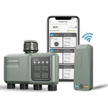 Delt 4 Çıkışlı Akıllı Bahçe Sulama Zamanlayıcısı RF ve Wi-Fi Kontrollü Kablosuz Sistem