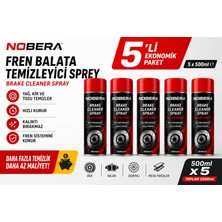 Nobera Fren Balata Temizleyici Sprey 500 ml x 5 Adet Balata Spreyi