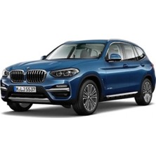 Gian Fabio Falleri Lacasa BMW-X3-G01-EXTRIM(2017 ve Sonrası)Uyumlu Renkli Kenar-Silikon Topukluklu Velur Halı Paspas