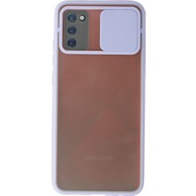 Karahanbey Galaxy A03S Kılıf Palm Buzlu Kamera Sürgülü Silikon - Lila