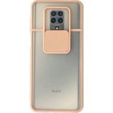 Karahanbey Redmi Note 9 Kılıf Palm Buzlu Kamera Sürgülü Silikon - Pembe