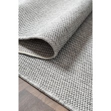 Colore Home Kaymaz Taban Dekoratif Gri Jüt Halı Gri Jüt Kilim Yıkanabilir Gri Sisal Kilim