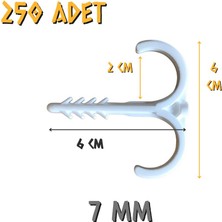 Made Çiftli Yere Tespit Dübeli Kılçık 7 Mm. - 250 Adet