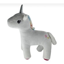Mofu Hediyelik Unicorn Peluş Oyuncak 40 cm Beyaz Nakışlı | Çocuk ve Yetişkin Için Hediyelik Dekoratif Yumuşak Elyaf Dolgulu Sevimli Peluş | Kız Erkek