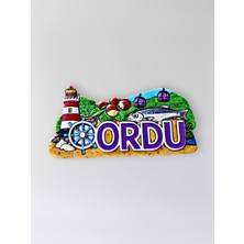 Mundy Ordu Polyester Kabartmalı Magnet  8x4 cm Şehir Magneti Dekoratif Hediyelik Buzdolabı Süsü (KOD:1258)