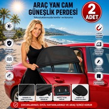 TUMKE 2 Adet Araç Yan Cam Güneşlik Perdesi Esnek Oto Cam Güneşliği Uv Korumalı Esnek Oto Cam Gölgelik Oto Yan Cam Perde
