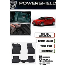 POWERSHIELD Seat Leon 2012-2019 Uyumlu Araca Özel Premium 5D Havuzlu Oto Paspas Takımı