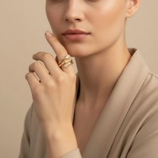 Xuping Jewelry Stil Incisi/xupıng Jewelry Kemik Üçlü  Zirkon Model Yüzük