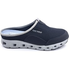King Paolo Memory Foam K1262 Burnu Kapalı Siyah Fileli Konfor Erkek Sabo Terlik