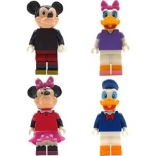 PopŞeker Mickey Mouse ve Minnie Mouse 4'lü Figürler Mickey Mouse Karakterler Her Biri 10CM.