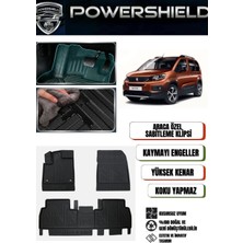 POWERSHIELD Peugeot Rifter  2019 ve Sonrası Için Uyumlu Araca Özel 5D Premium Havuzlu Oto Paspas Takımı