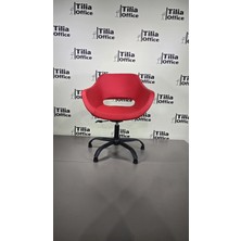 Tiliaoffice Monaco Kuaför Çalışma Koltuğu - Siyah | Siyah Yonca Sabit Ayak