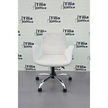 Tiliaoffice Maki Çocuk Çalışma Koltuğu - Krom Yonca Sabit Ayak V3
