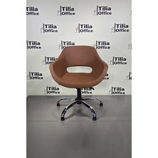 Tiliaoffice Monaco Kuaför Çalışma Koltuğu - Krom Yonca Sabit Ayak V3