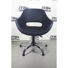 Tiliaoffice Monaco Kuaför Çalışma Koltuğu - Krom Yonca Sabit Ayak V8