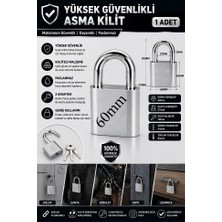 ArtMaster Asma Kilit 60 mm 1 Adet Dark Plus Paslanmaz Çelik Asma Kilit Dayanıklı Yedek Anahtarlı Zincir Kilidi Kapı Bahçe Kilidi