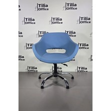 Tiliaoffice Monaco Kuaför Çalışma Koltuğu - Krom Yonca Sabit Ayak V11
