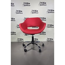 Tiliaoffice Monaco Ofis Çalışma Koltuğu - Krom Yonca Tekerlekli Ayak V4