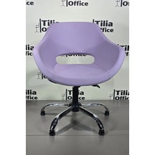 Tiliaoffice Monaco Kuaför Çalışma Koltuğu - Krom Yonca Sabit Ayak V7