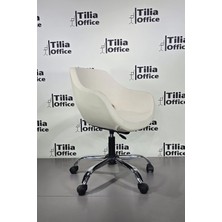 Tiliaoffice Monaco Ofis Çalışma Koltuğu - Krom Yonca Tekerlekli Ayak V6