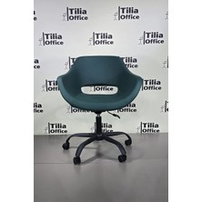 Tiliaoffice Monaco Ofis Çalışma Koltuğu - Siyah | Siyah Yonca Tekerlekli Ayak V4