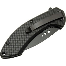 Asil Acar Home 4215 Kırmızı Kamp Çakı 20CM- Yarı Otomatik, Kemerlikli, Oluklu