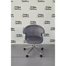 Tiliaoffice Coket Ofis Çalışma Koltuğu - Krom Konik Sabit Ayak