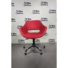 Tiliaoffice Monaco Kuaför Çalışma Koltuğu - Krom Yonca Sabit Ayak V5